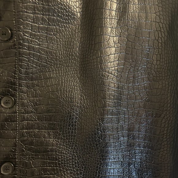 Zara Faux Crocodile Leather Shacket - Picture 3 of 3